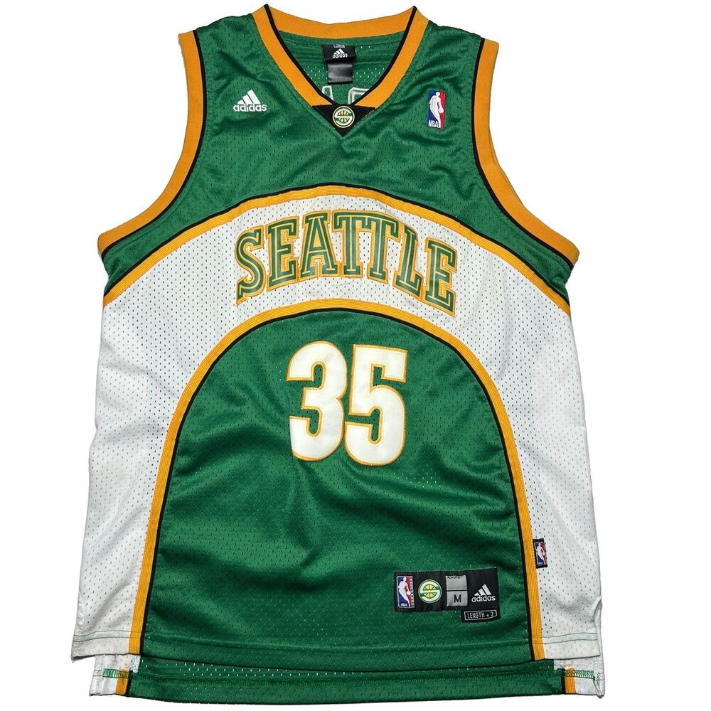 KEVIN DURANT Adidas Seattle Super Sonics Vintage Rookie Jersey #35 Sz M +2